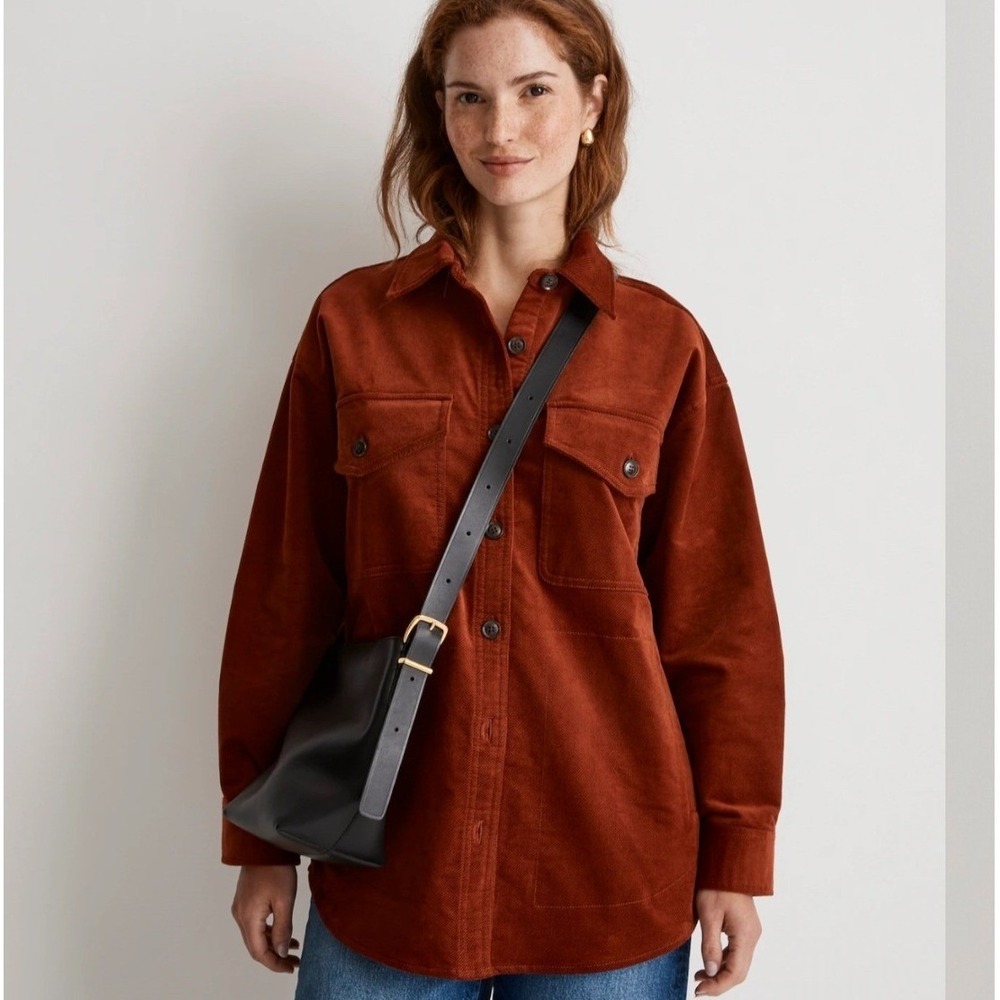 Madewell Rust Corduroy Shacket